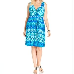 NWT Blue & White V-neck Sleveless Dress